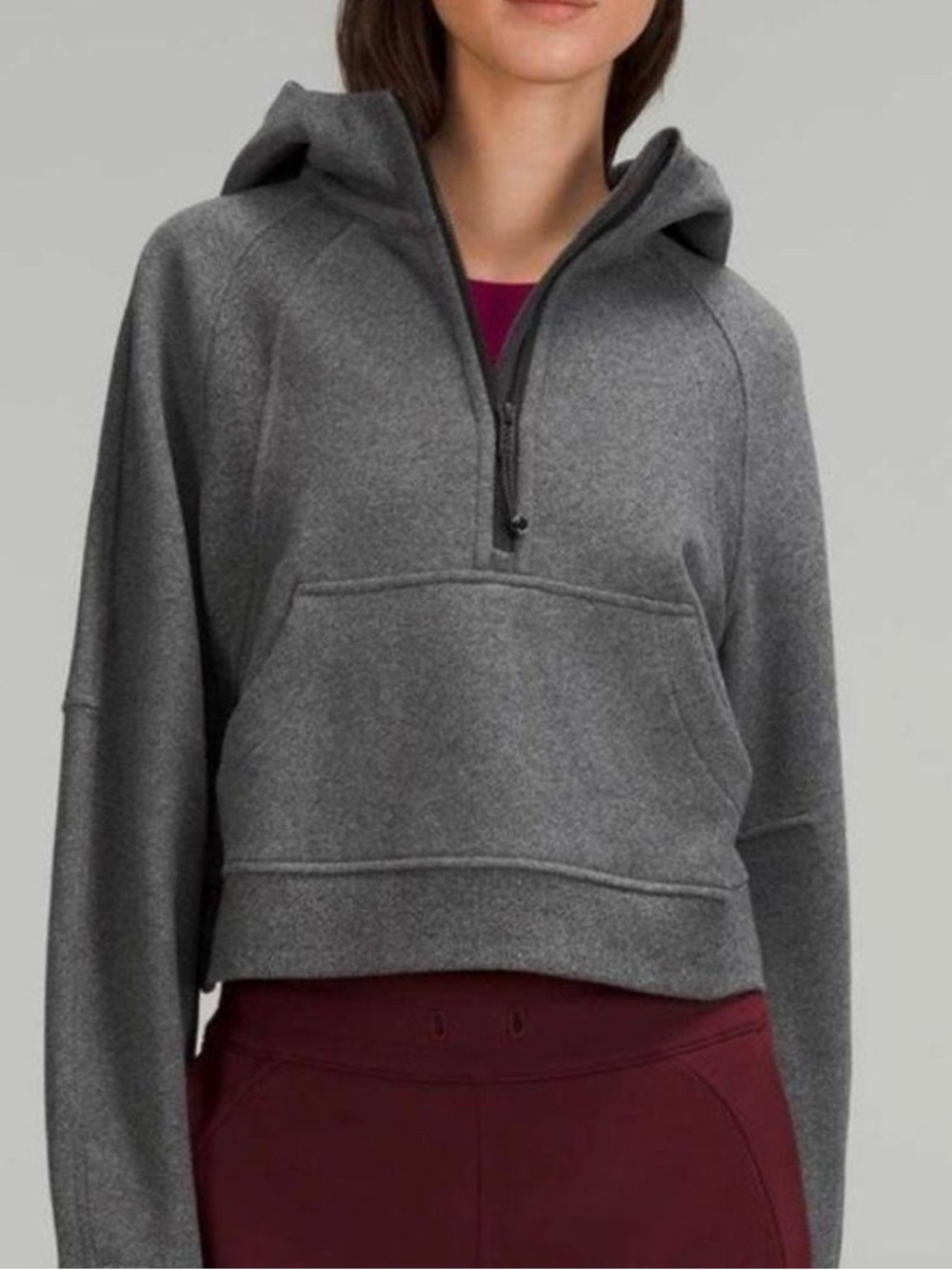 Lululemon grey scuba quarter zip hoodie